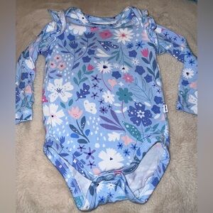 Little Sleepies Winter Floral Ruffle Bodysuit